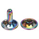 Rainbow Double Cap Brass Rivets (Pack of 10)